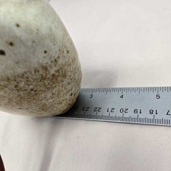 Pottery Handmade Vintage Japenese Small & Medium Vases Tan-leather Tie & Green - Picture 11 of 12